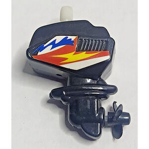 Vintage 1970's Tomy Wind Up Toy Outboard Boat Motor Engine Works!